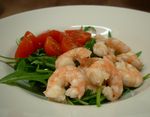 Insalata di gamberi e rucola
